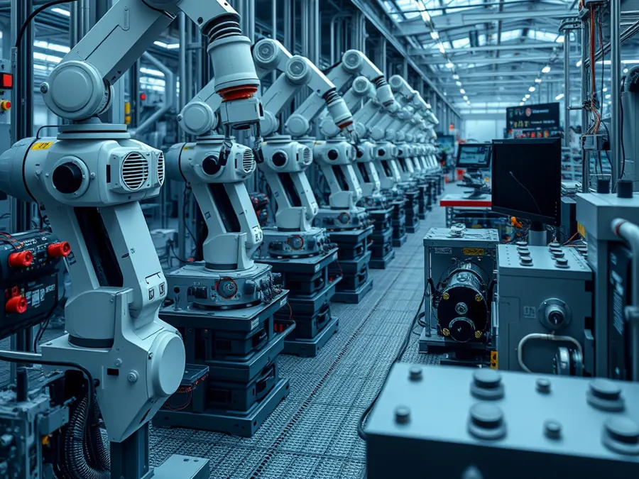 Otomatik aktarma yapan robot hattı